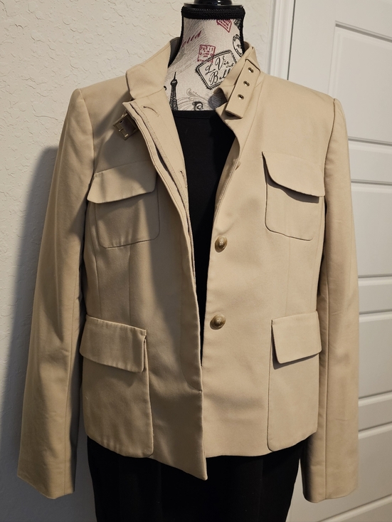 Ann Taylor Jackets & Blazers - Ann Taylor Beige Women's Military-Style Blazer